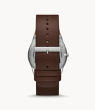 Skagen - Melbye Three-Hand Day-Date Brown Leather Strap