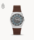 Skagen - Melbye Three-Hand Day-Date Brown Leather Strap