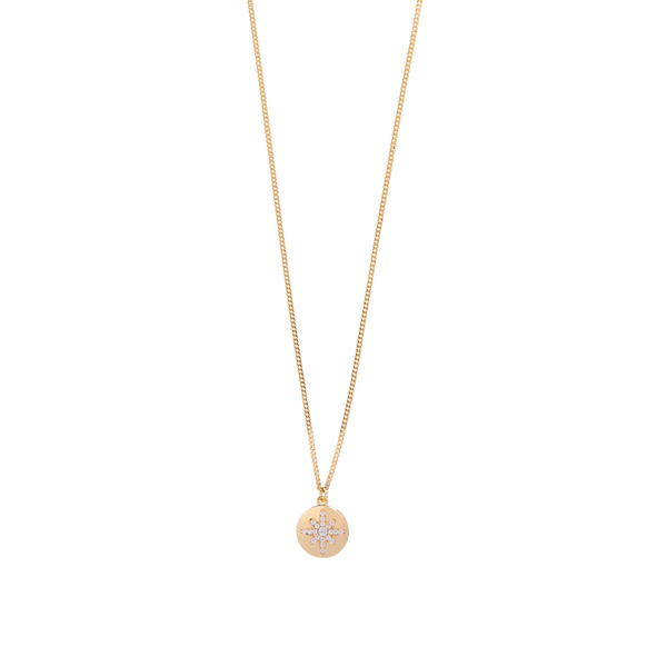 Boh Runga - Starburst Button Pendant - 9ct Yellow Gold