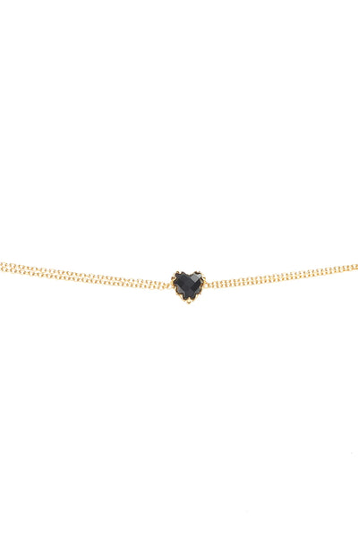 Stolen Girlfriends Club - Love Claw Bracelet Onyx Gold Plated