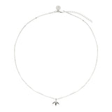 Najo - Silver Hanging Leaf Necklace