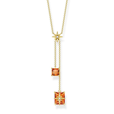 Thomas Sabo Magic Garden Cognac Necklace- Gold Plated