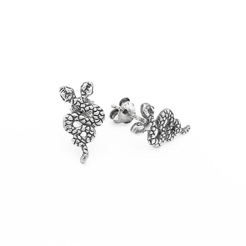 Nick Von K - Double Headed Snake Studs Silver