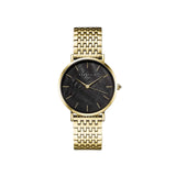 Rosefield Watch - The Upper East Side Black & Gold Watch