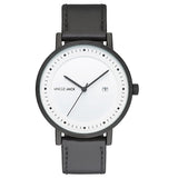 Uncle Jack Leather Watch - Black & White