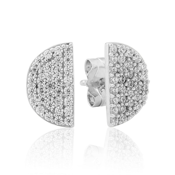 Waterford CZ Set Half Circle Earrings - WE216