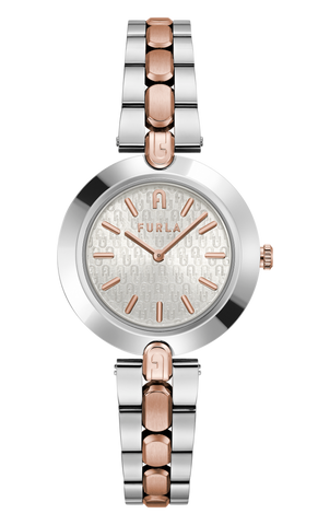 Furla Watches - Logo Rose Gold/Silver Bracelet Link Watch