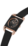 Furla - Arco Rose Gold Black Leather Watch