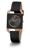 Furla - Arco Rose Gold Black Leather Watch