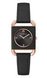 Furla - Arco Rose Gold Black Leather Watch