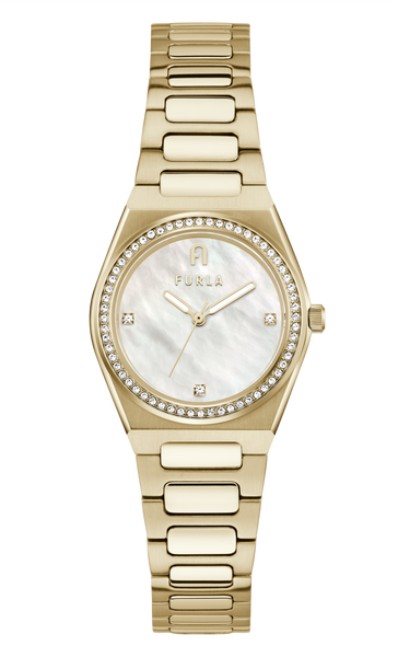 Furla - Tempo Mini Crystal Gold Bracelet Watch