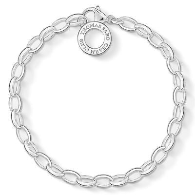 Thomas Sabo Charm Club Classic Silver Belcher Bracelet - Medium (19.5cm)