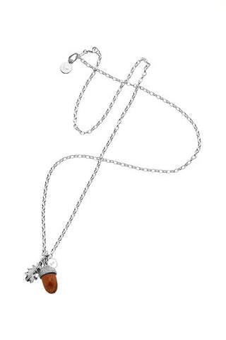 Karen Walker Acorn Pendant - Silver, Wood