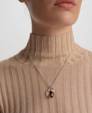 Karen Walker - Acorn And Leaf Pendant 60cm - Tigers eye