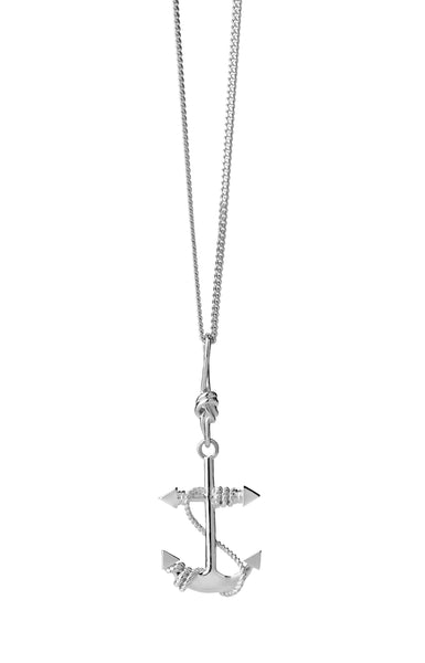 Karen Walker Anchor Necklace- Silver