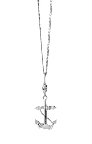 Karen Walker Anchor Necklace- Silver