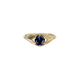 Meadowlark - Ceremonial Aphrodite ring 9ct yellow gold  with Blue Sapphire