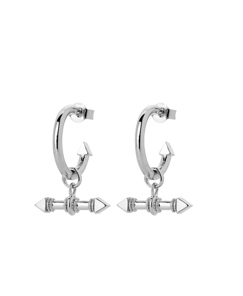 Karen Walker Arrow Fob Earring Silver