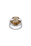 Karen Walker Astrid Ring - Silver, Rutilated Quartz