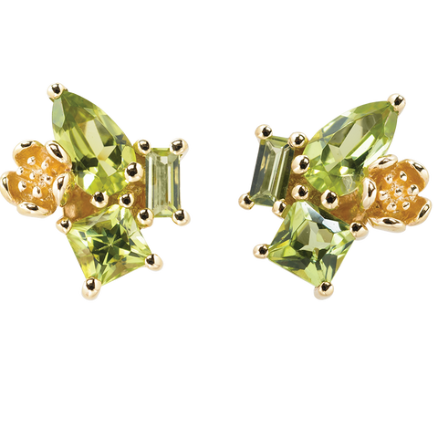 Karen Walker Rock Garden Earrings - 9ct Gold, Peridot