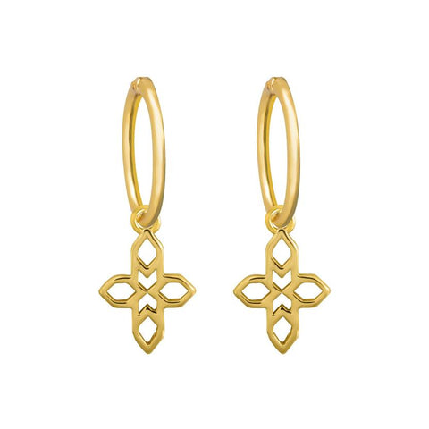 Lindi Kingi - Baroque Cross Sleeper Earring