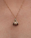 Meadowlark - Bee Charm Necklace Silver