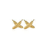 Boh Runga - Mini Feather Kisses Studs Gold Plated