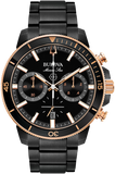 Bulova - Men's Marine Star Black/Rose Gold