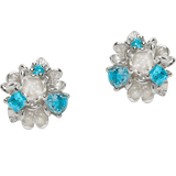 Karen Walker Rock Garden Earrings - Silver, Blue Topaz