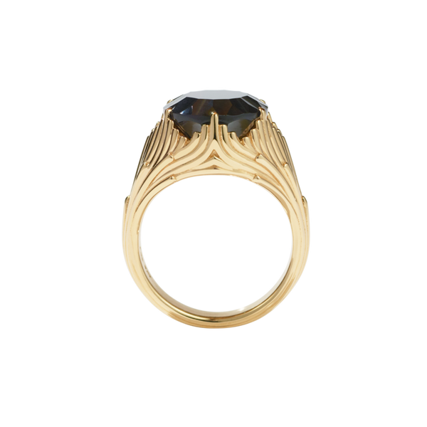 Meadowlark - Aphrodite Cocktail Ring - 9ct Yellow Gold - Onyx