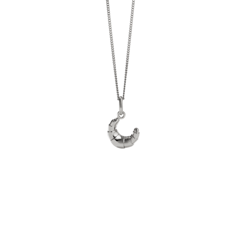 Meadowlark - Croissant Charm Necklace Silver