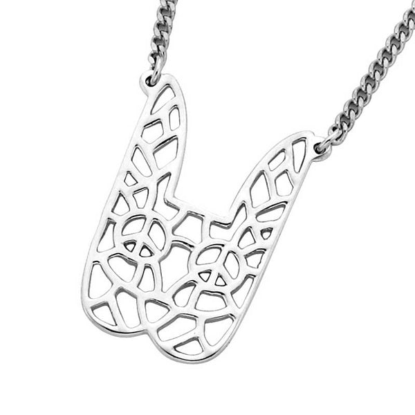 Karen Walker Filigree Rabbit Pendant - Silver