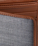 Dalvey Scotland Slim Bifold Wallet Tan & Grey Birdseye - 03356