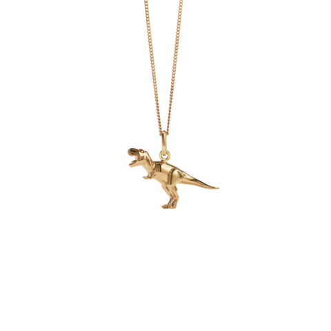 Meadowlark - Dinosaur Charm Necklace Gold Plated