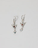 Meadowlark - Love Dove Hoops Set Silver Garnet