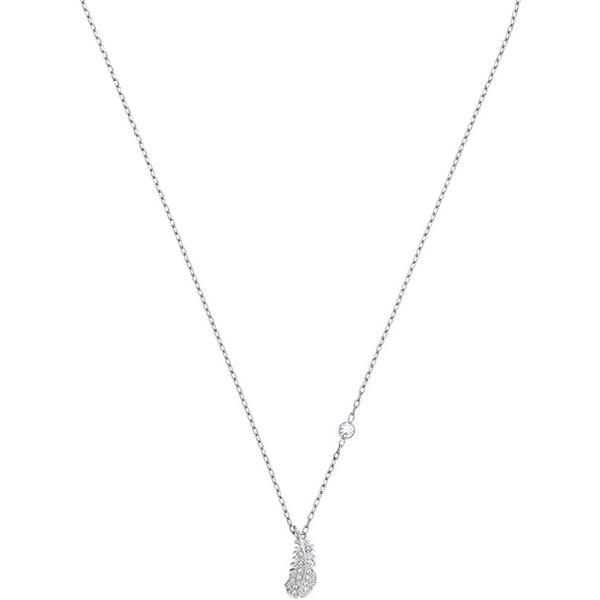 Naughty Necklace, White, Rhodium Plated