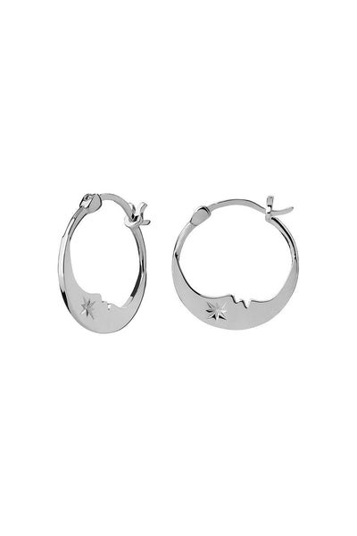 Karen Walker - Eclipse Moon Hoops Silver