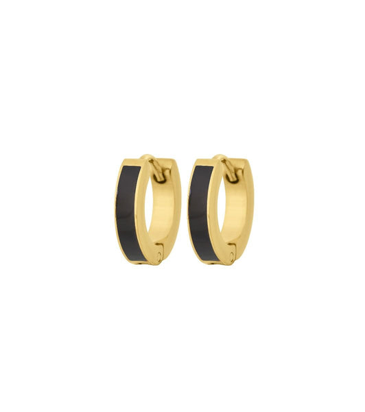 Edblad - Enamel Hoops Black Gold