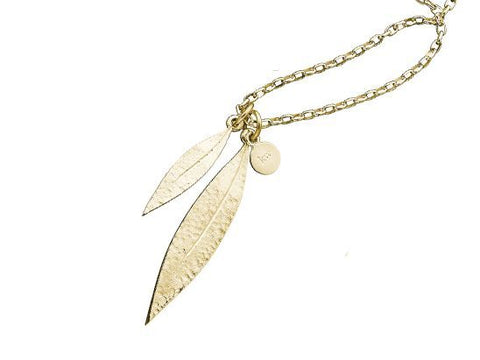 Karen Walker Double Leaf Charm - 9ct Gold