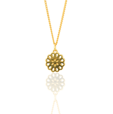 9CT GOLD PETITE LOTUS PENDANT