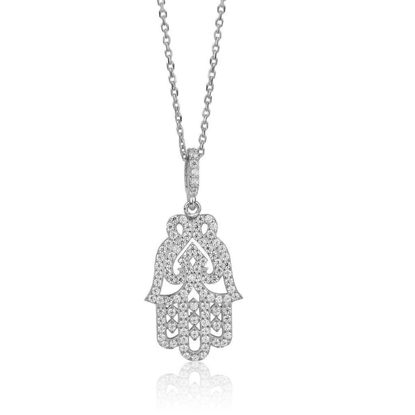 HAMSA HAND PENDANT SILVER