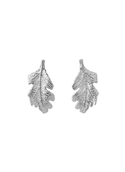 Karen Walker - Leaf Studs - Silver