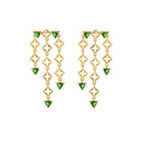 Lindi Kingi - Emerald Byzante Earrings Gold