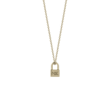 Meadowlark Lock Charm Necklace - 9ct Yellow Gold