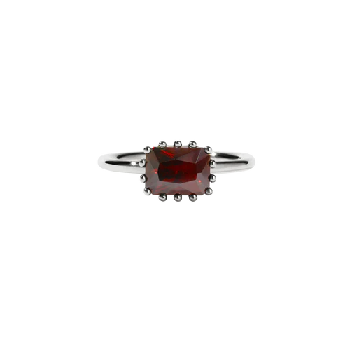 Meadowlark - Lucia Ring, Sterling Silver + Thai Garnet