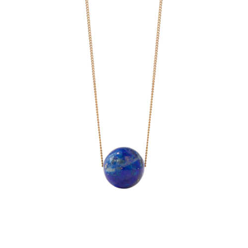 Meadowlark - Maya Necklace With Blue Lapis On A 50cm 9ct Yellow Gold Chain