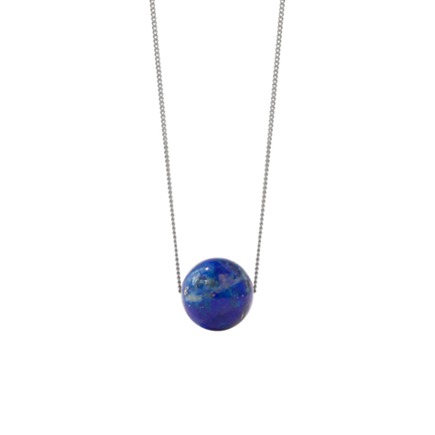 Meadowlark - Maya Necklace Large Sterling Silver With Blue Lapis on a 45cm chain