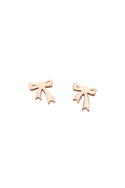 Karen Walker Mini Bow Studs - 9ct Rose Gold