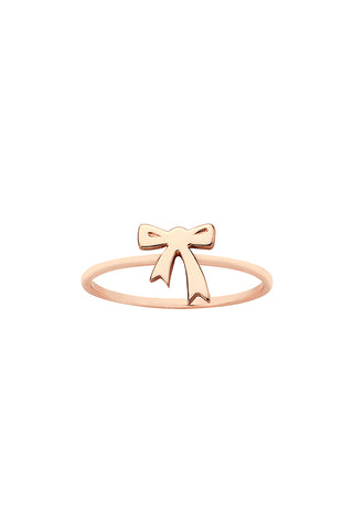 Karen Walker Mini Bow Ring - 9ct Rose Gold