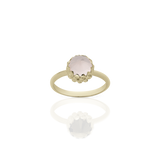 Meadowlark Mini Protea Ring - 9ct Yellow Gold & Rose Quartz